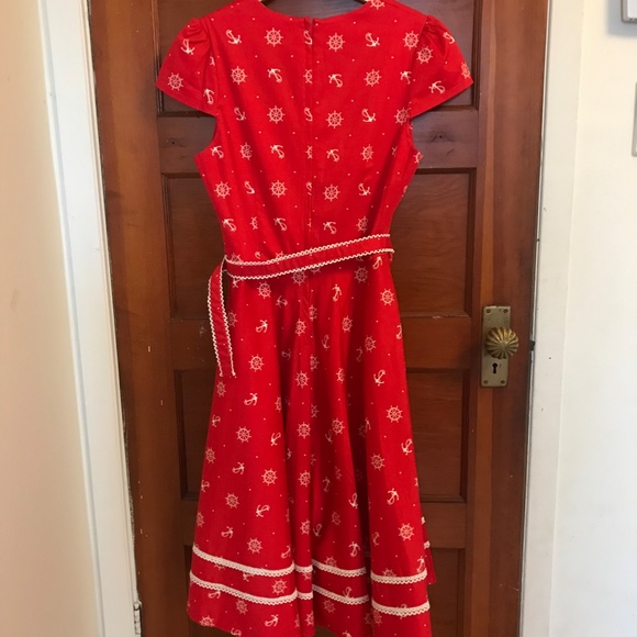 Voodoo Vixen Red Belted Dress - Picture 2 of 13